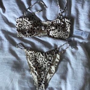 pacsun cheetah bikini NWT